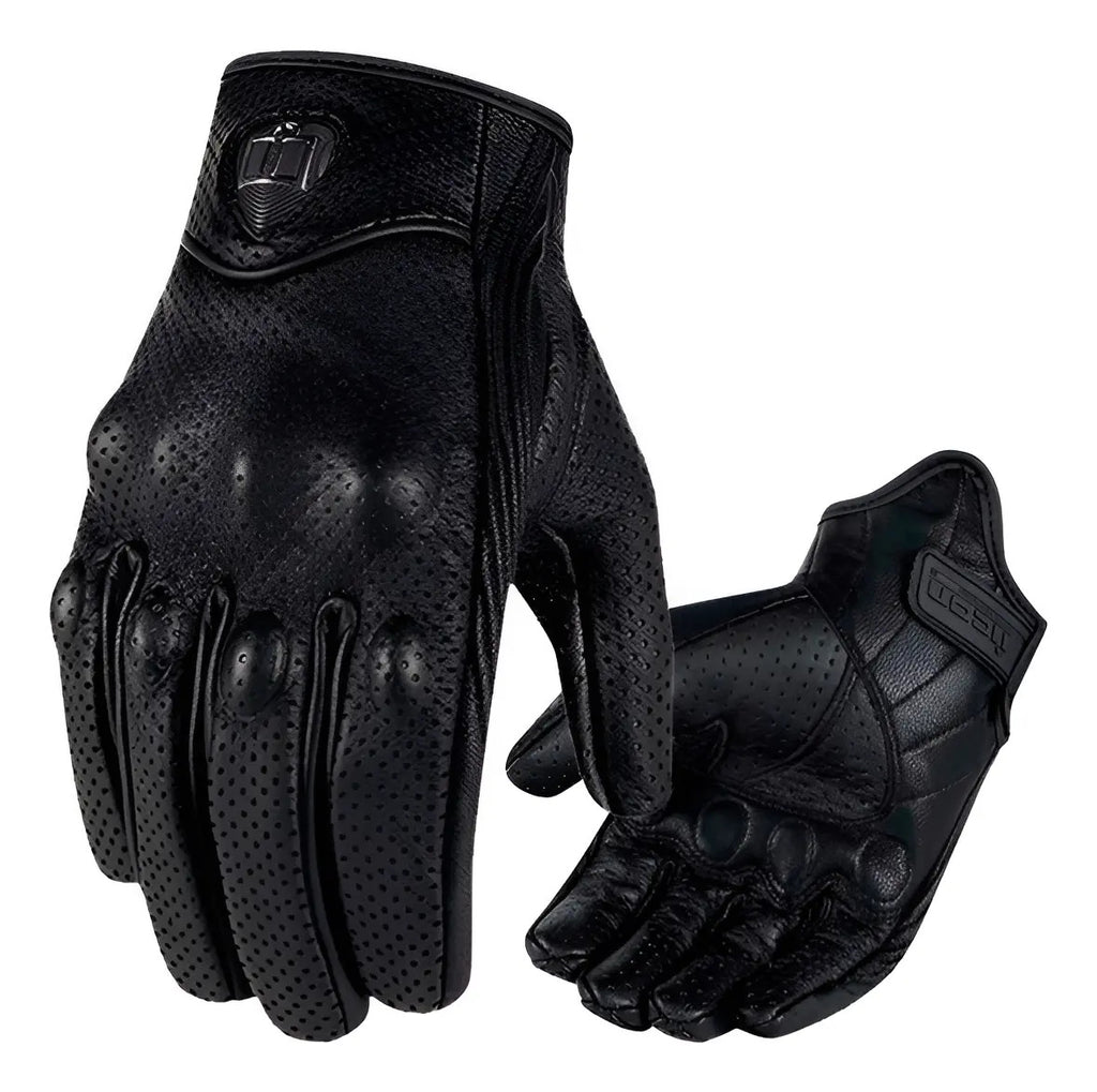 Guantes Icon Pursuit En Cuero Moto Protección Unisex