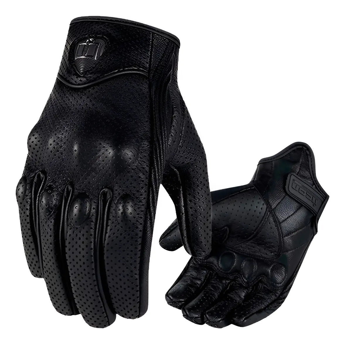 Guantes Icon Pursuit En Cuero Moto Protección Unisex