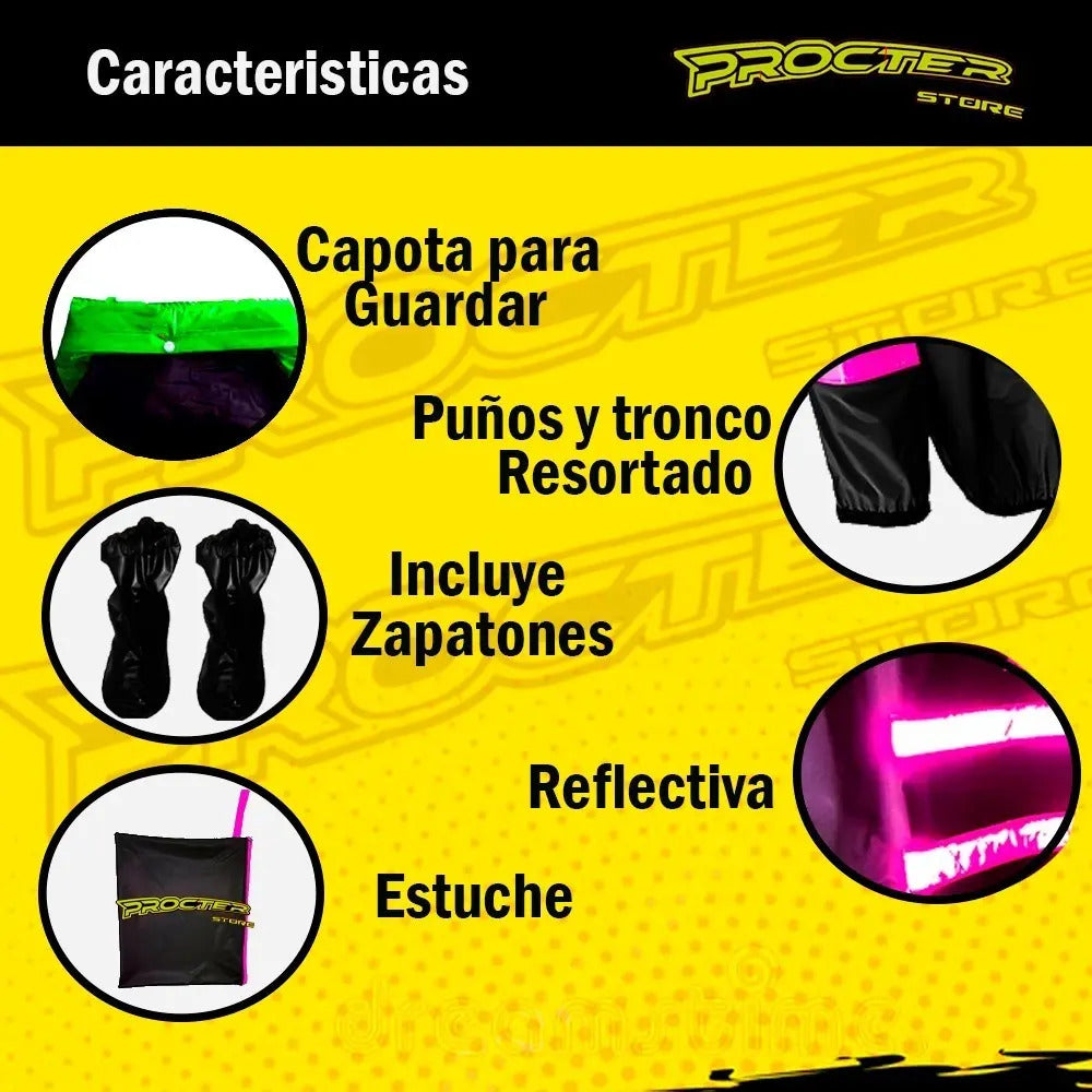 Impermeable Siliconado Para Motociclista
