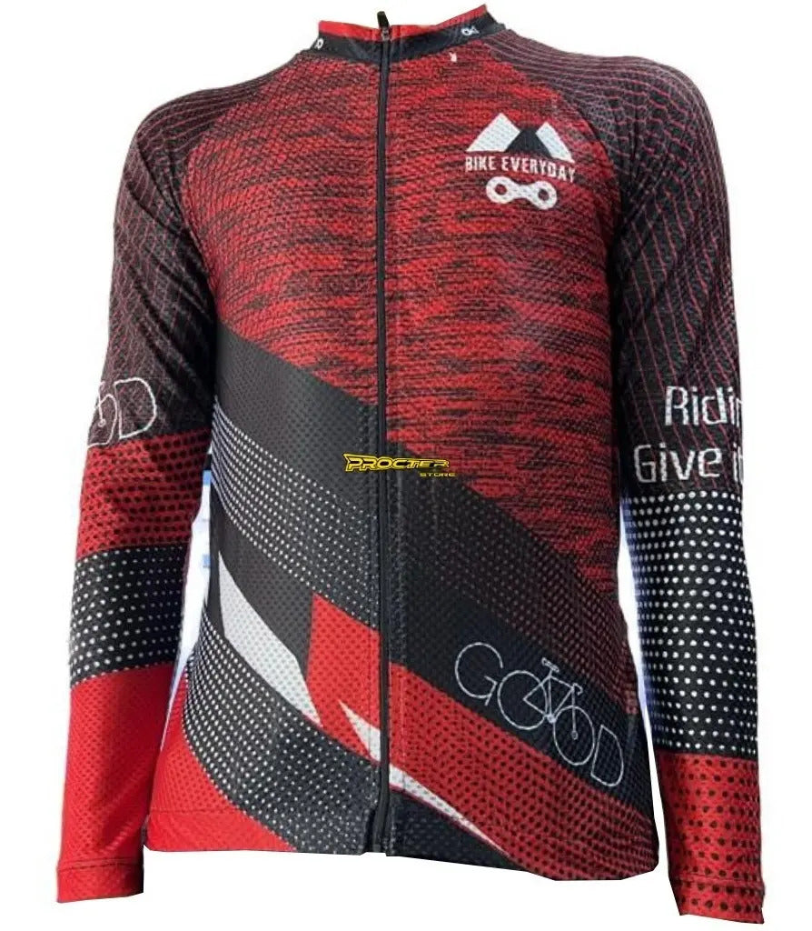 Camisa Camiseta Jersey Ciclismo Manga Larga Ruta Bici Licra