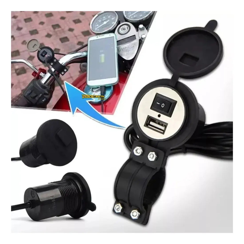 Cargador Celular 1 Puerto Usb Moto Switch Gps