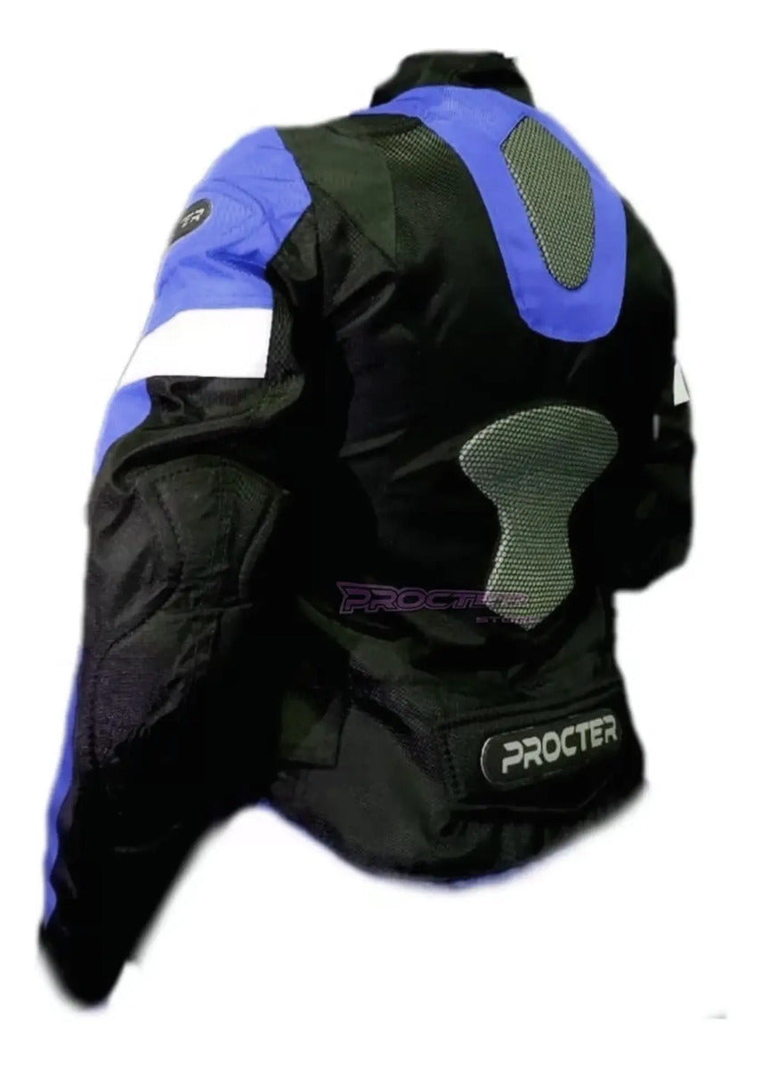 Chaqueta Con Protecciones Y Reflectiva Lona Mujer Moto Dama