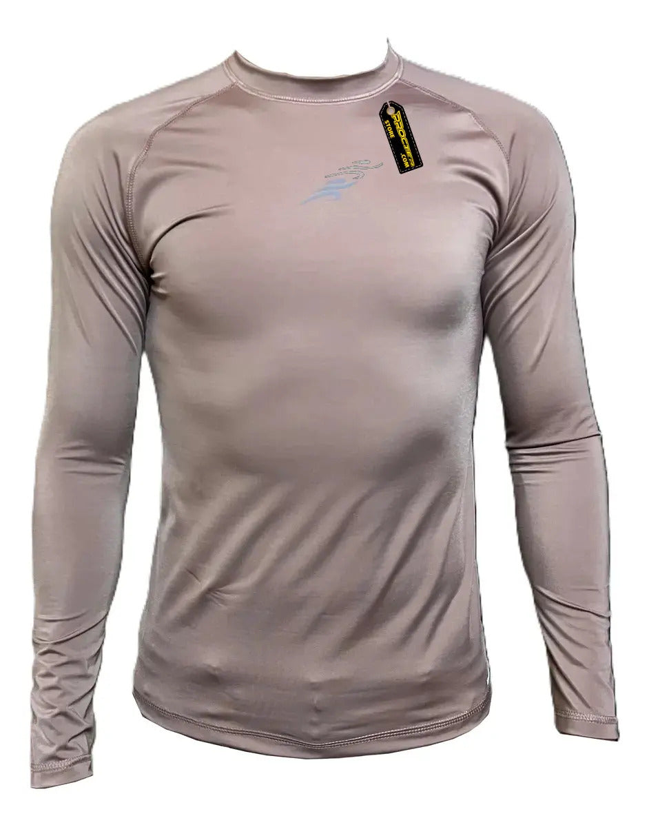 Buzo Deportivo Camiseta Larga Slim Fit Gym Lycra Fria Uv