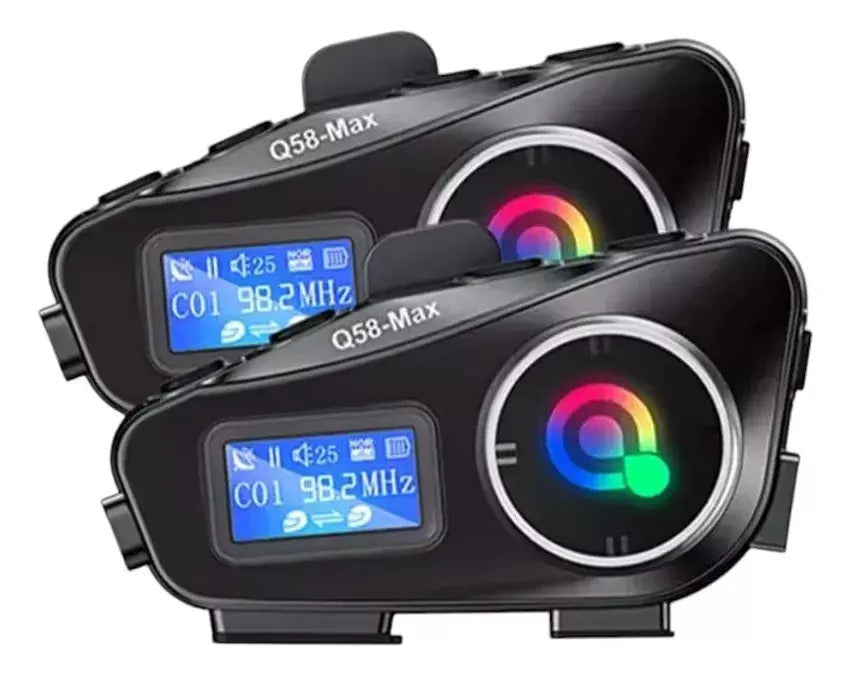 Intercomunicador Moto Para Casco Fm Bluetooth Q-58 Max*2und