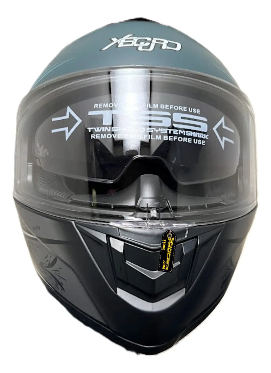Casco Integral Moto Xecuro Doble Visor Certificado Gafas