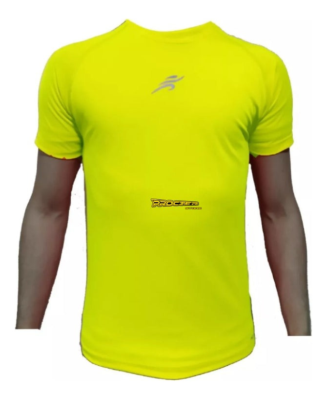 Camiseta Deportiva Slim Fit Manga Corta Gym Lycra Fria Uv