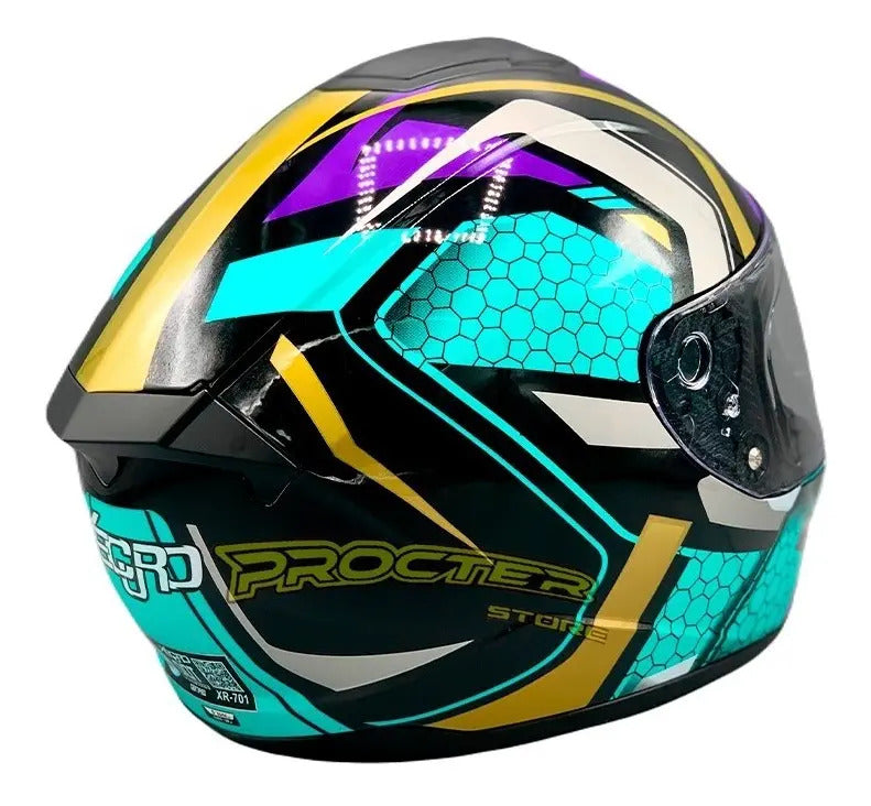 Casco Integral Moto Xecuro Doble Visor Certificado Gafas