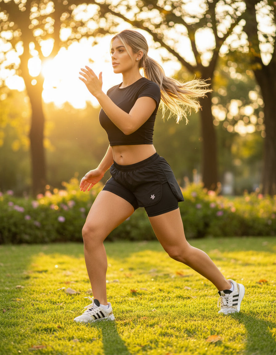 Pantaloneta Dama Short Deportiva Con Licra Running