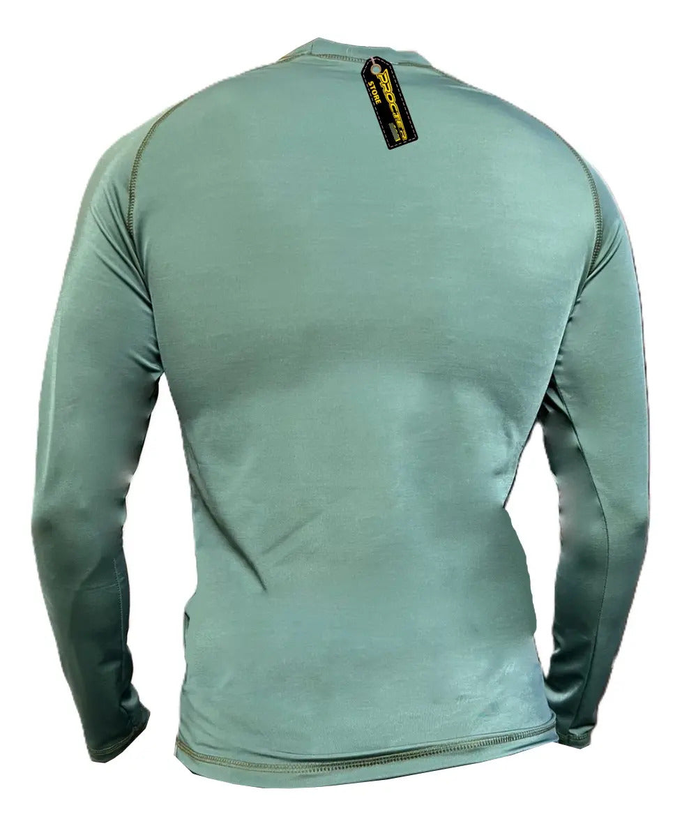 Buzo Deportivo Camiseta Larga Slim Fit Gym Lycra Fria Uv