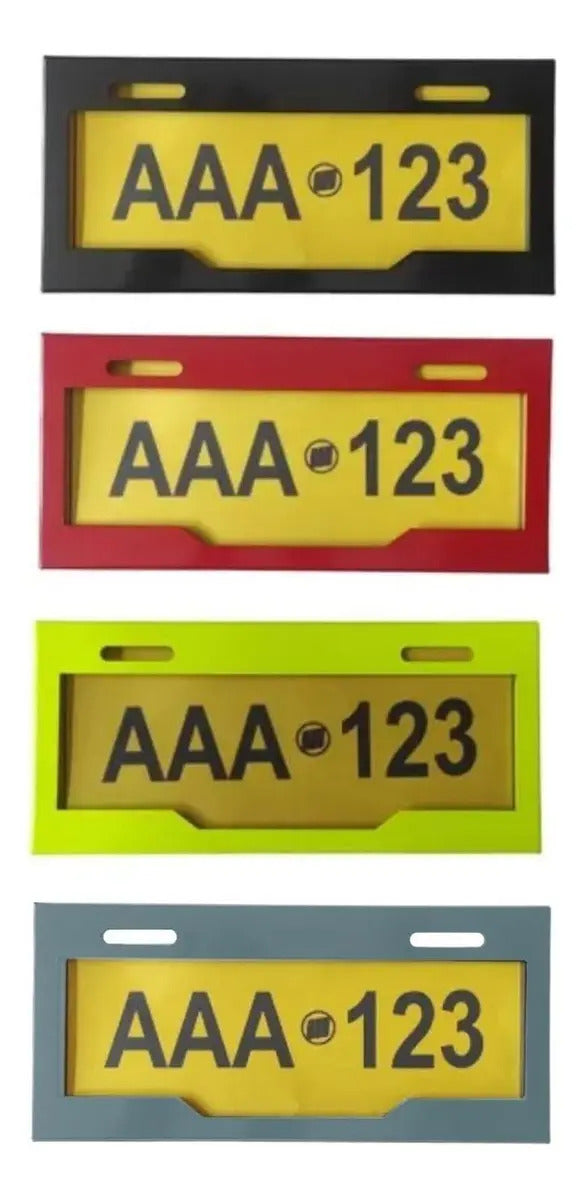 Portaplaca Para Moto Lujo Protector De Placa Colores
