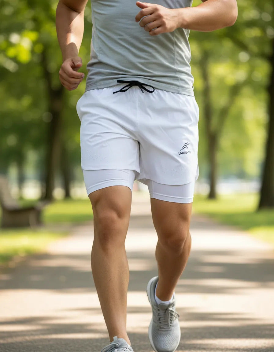 Pantaloneta Running Hombre Con Licra Interna Fit