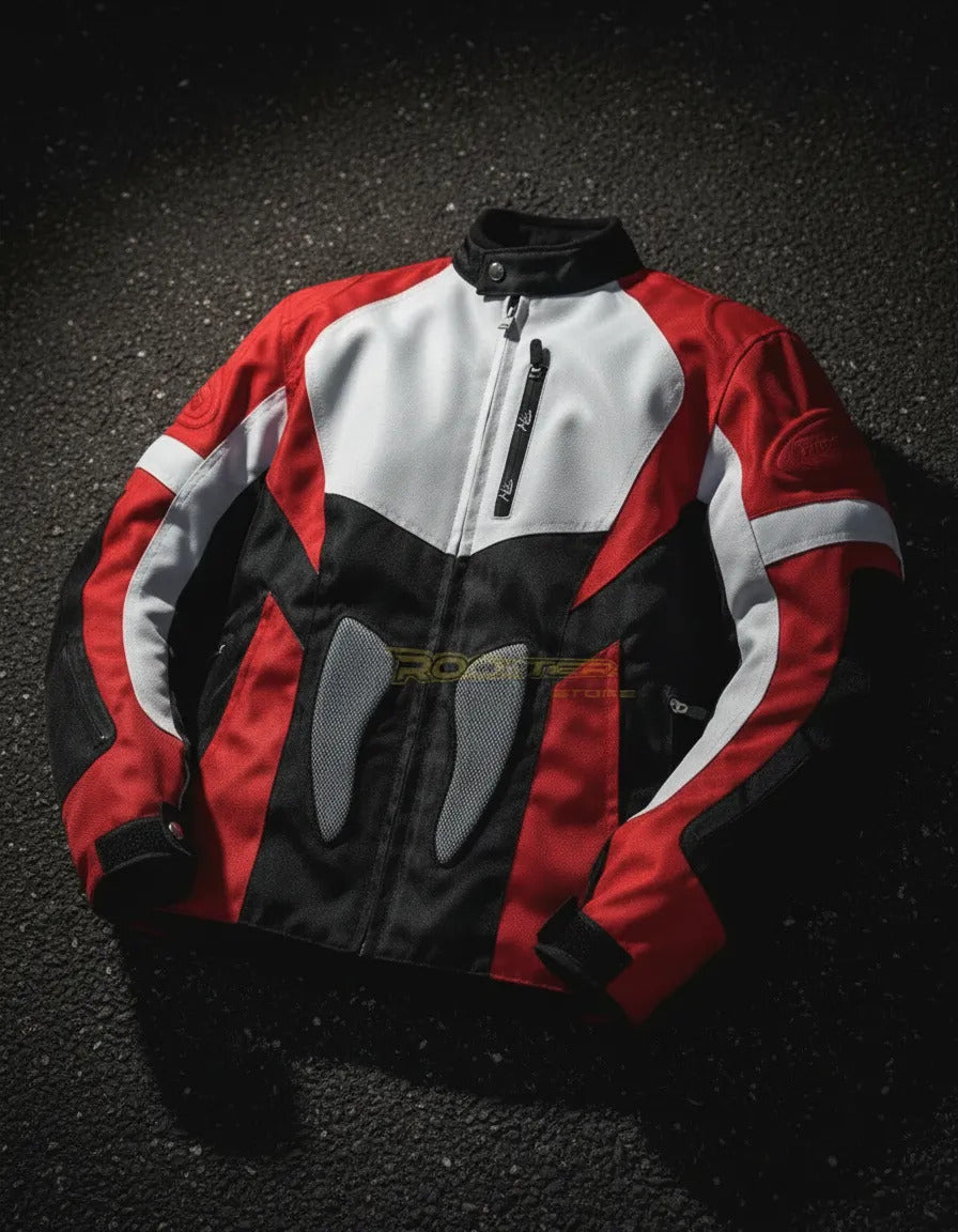 Chaqueta Protecciones Y Reflectiva Lona Cuerotex Moto Envío