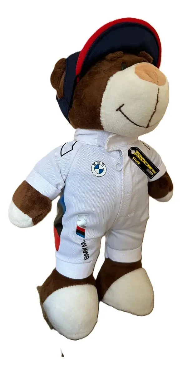 Oso De Peluche Motero Motocicleta Modelo Lona