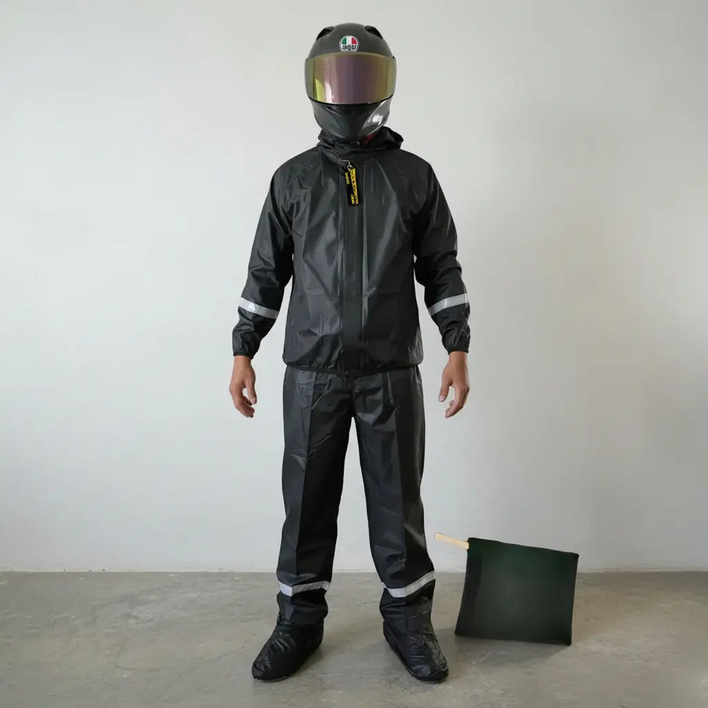 Impermeable Siliconado Para Motociclista 4 Piezas
