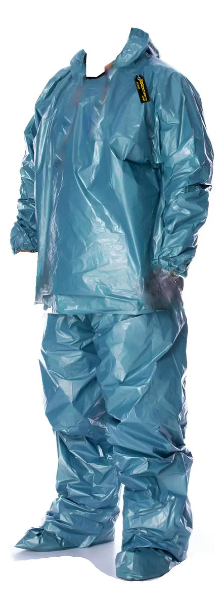 Traje Impermeable De Moto Metalizado Calibre Grueso