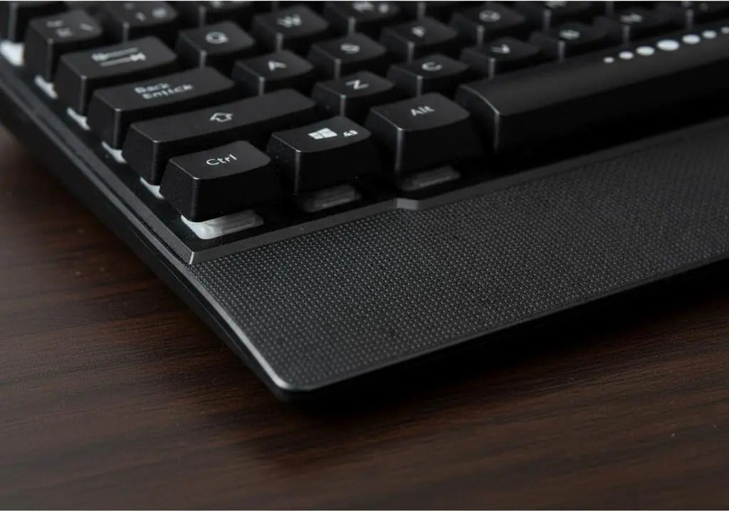 Teclado Gamer Weibo Wb-100 Qwerty Color Negro Con Luz Rgb