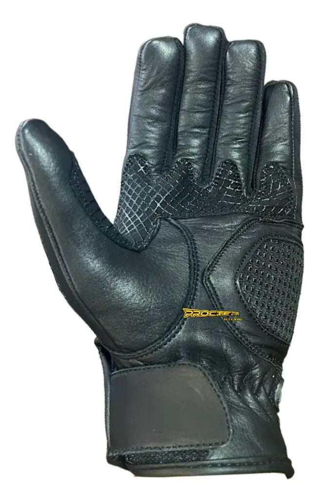 Guantes De Moto En Cuero Protecciones Carbono