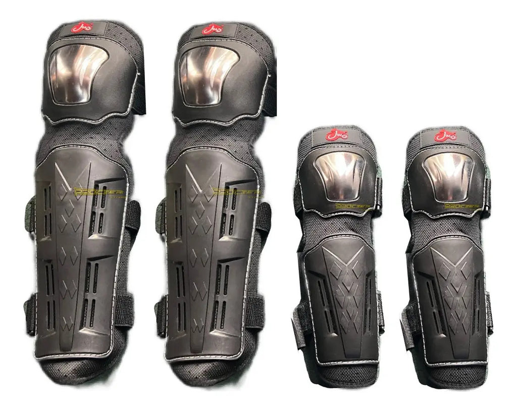 2 Rodilleras + 2 Coderas De Proteccion Para Moto Bicicleta