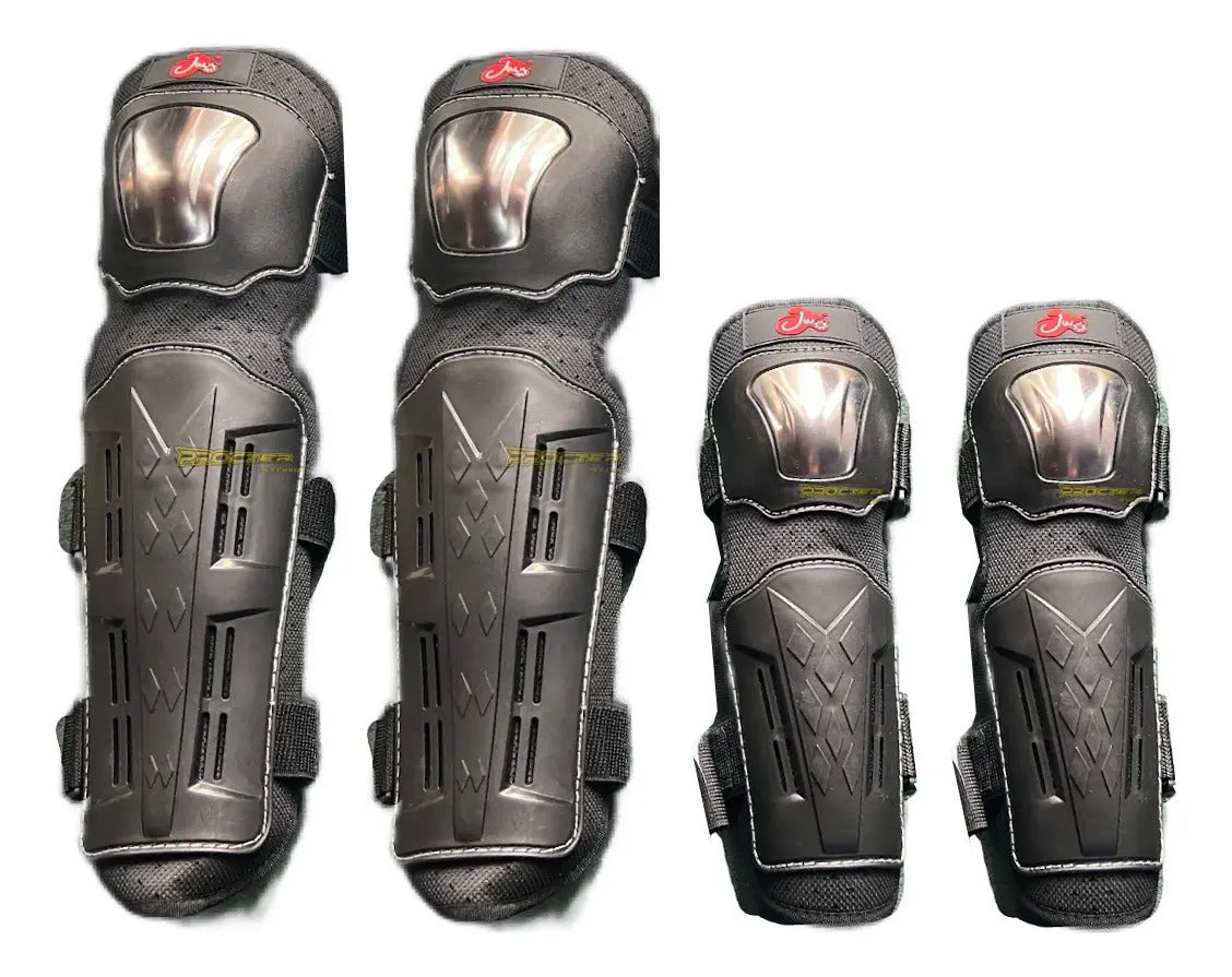 2 Rodilleras + 2 Coderas De Proteccion Para Moto Bicicleta
