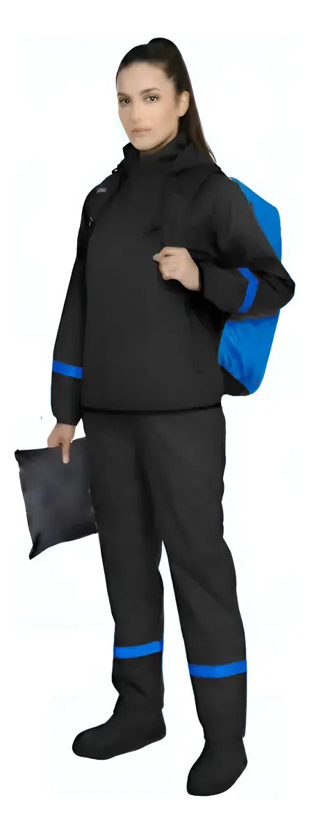 Combo Traje Impermeable 4 Piezas Dama + Protector De Maleta