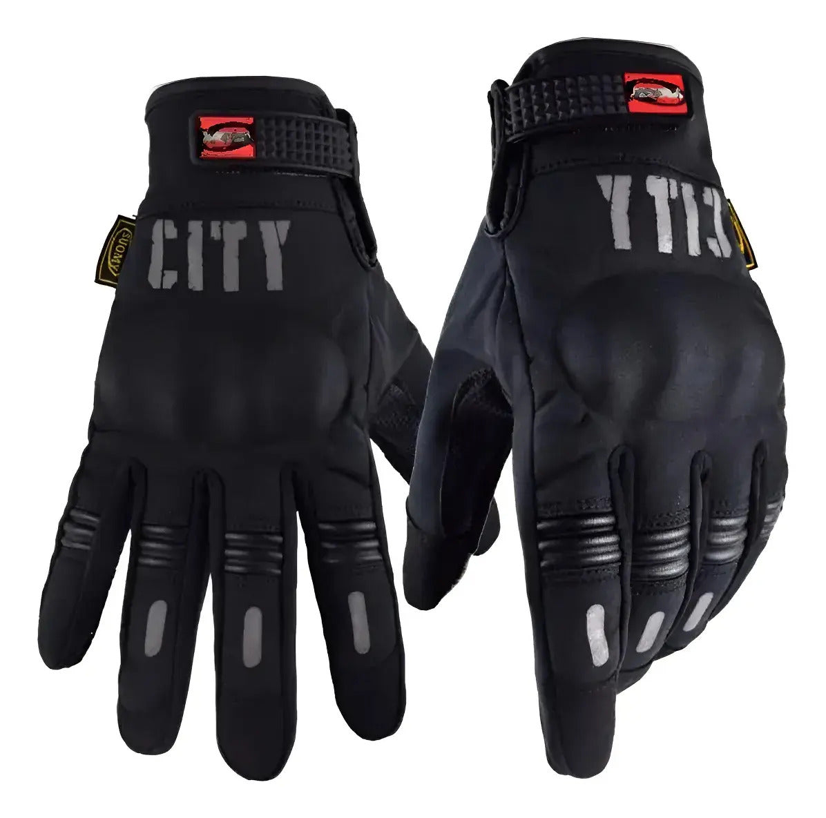 Guantes City Táctiles Termicos Con Reflectivo Moto Bici