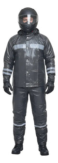 Impermeable Para Motociclista Con Capota Y Bolsillos