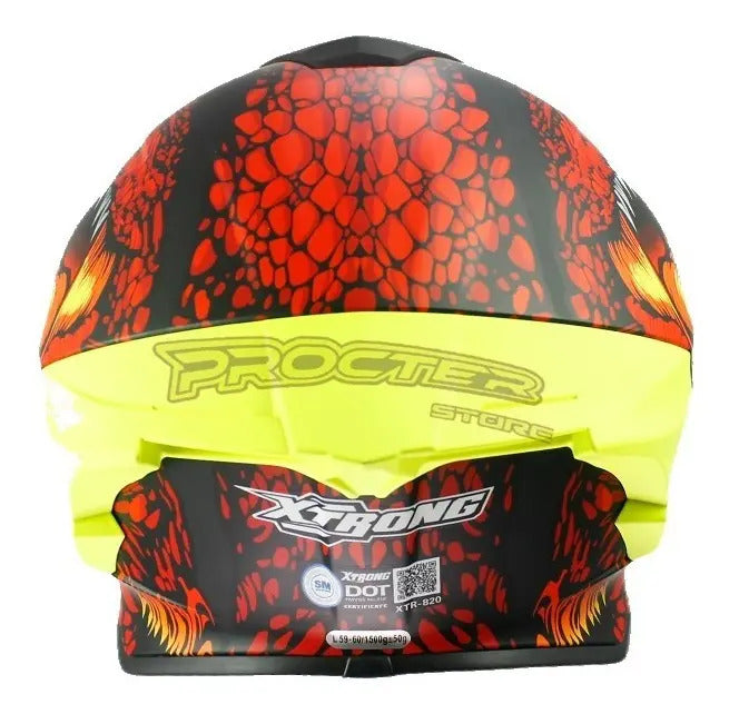 Casco Certificado Integral Xtrong Deportivo Visor Procter