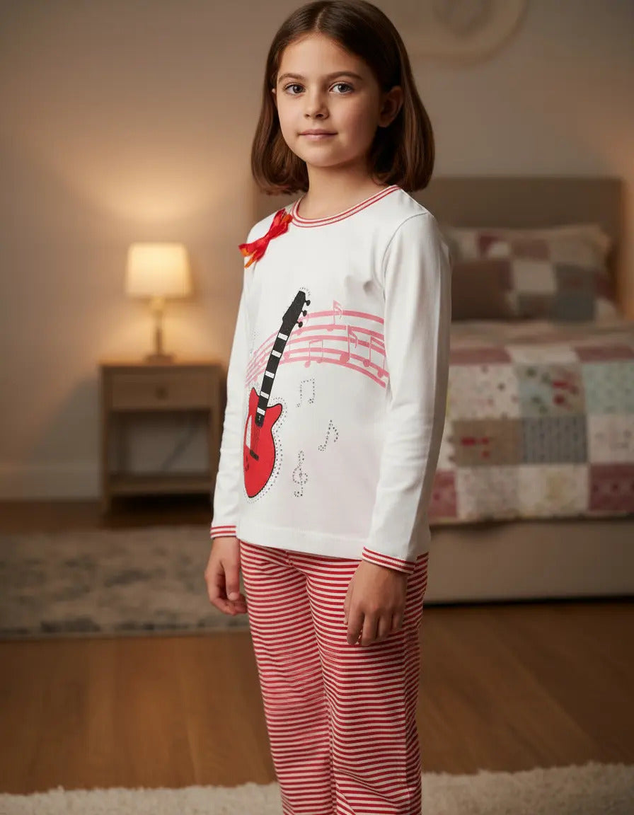 Pijamas Niña Algodón Con Dibujos En Relieve Tallas 6-12