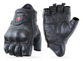 Guantes Medio Dedo Cuero Motociclismo