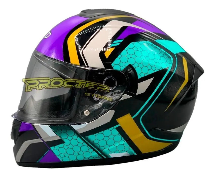 Casco Integral Moto Xecuro Doble Visor Certificado Gafas