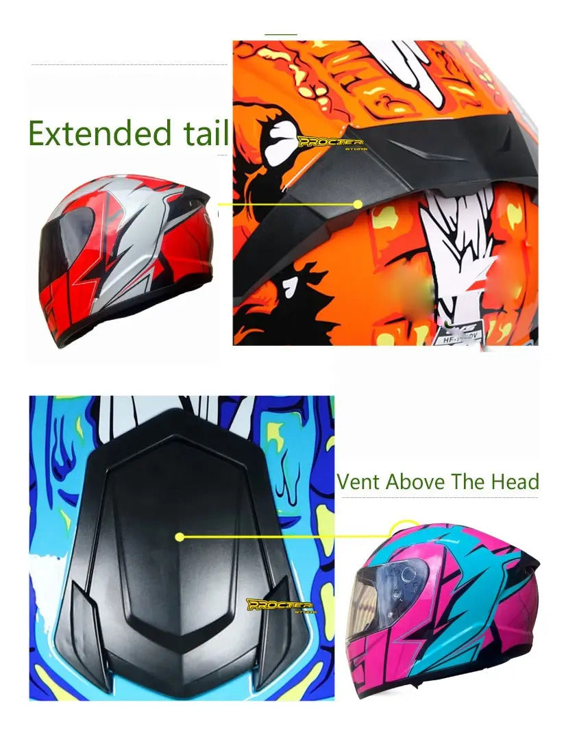 Casco Integral Moto Xecuro Doble Visor Certificado Gafas