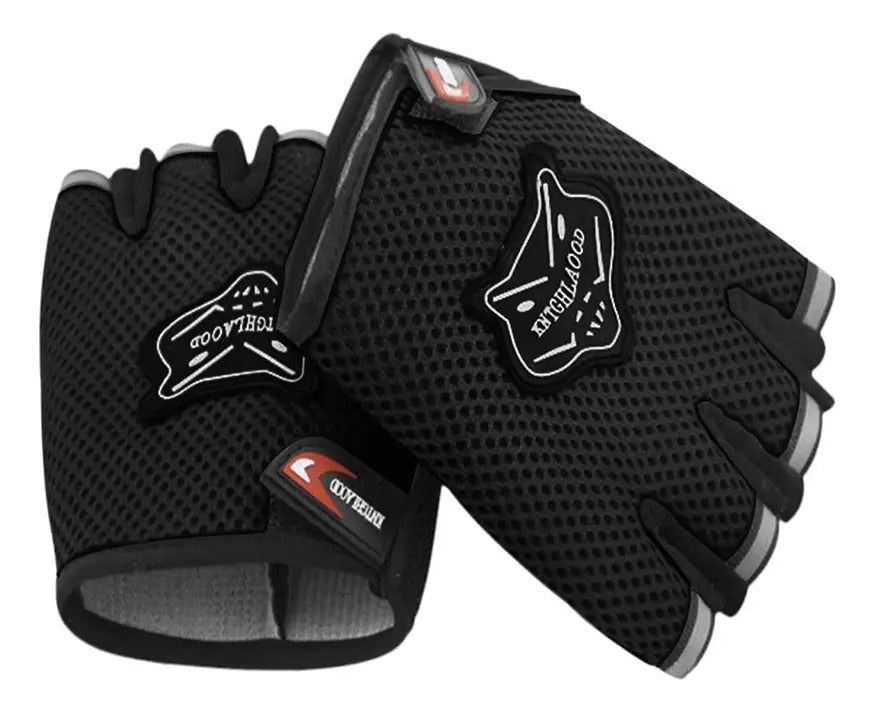 Guantes Medio Dedo Knt Moto Ciclismo Gym Pesas