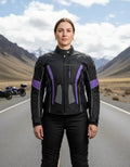 Chaqueta Con Protecciones Y Reflectiva Lona Mujer Moto Dama