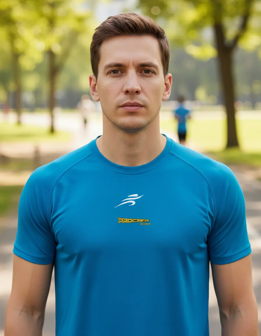 Camiseta Deportiva Slim Fit Manga Corta Gym Lycra Fria Uv