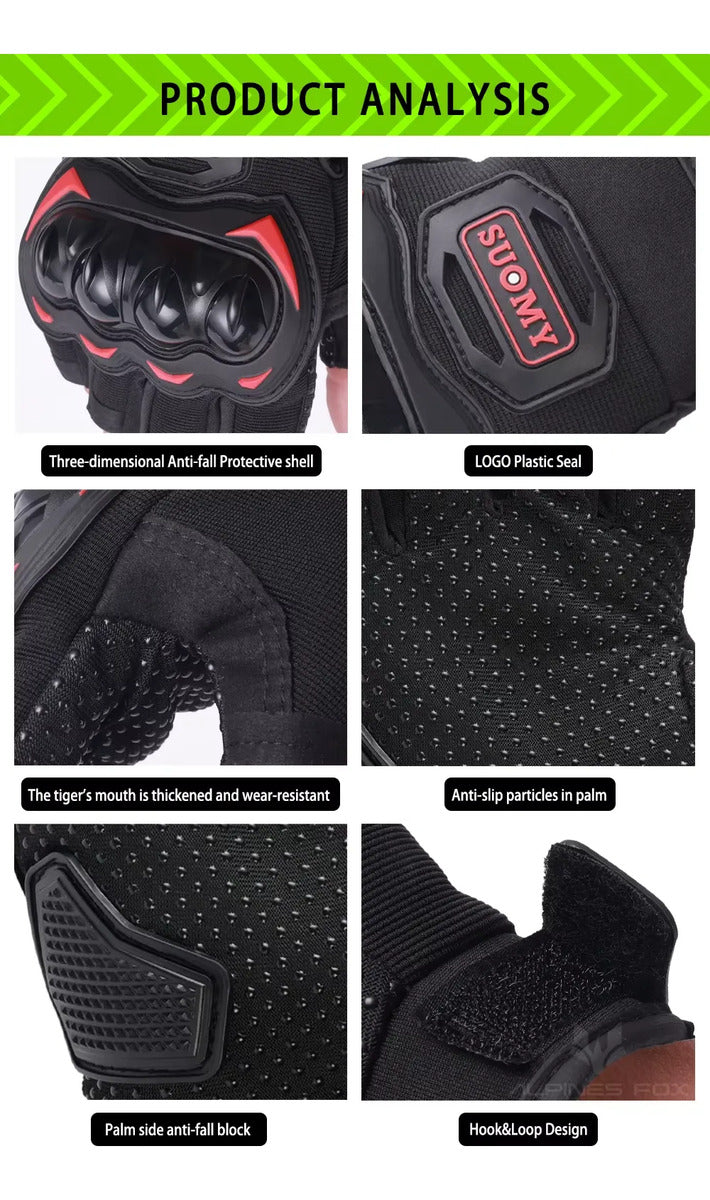 Guantes Suomy Proteccion Nudillos Y Palma Tactiles