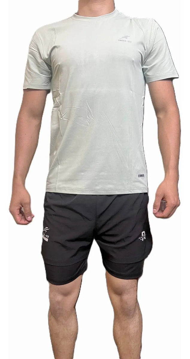 Pantaloneta Running Hombre Con Licra Interna Fit