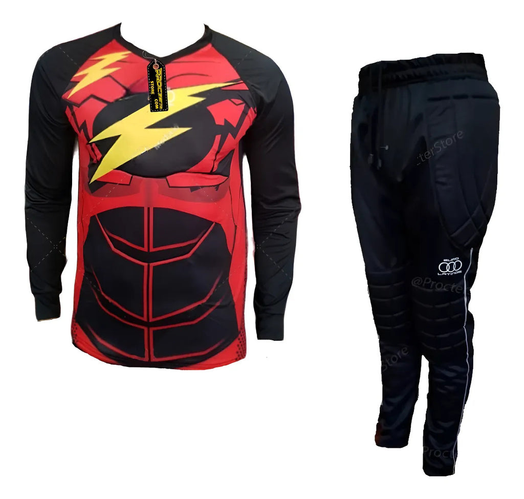 Conjunto Arquero Pantalon Y Buzo Acolchado Portero Uniforme