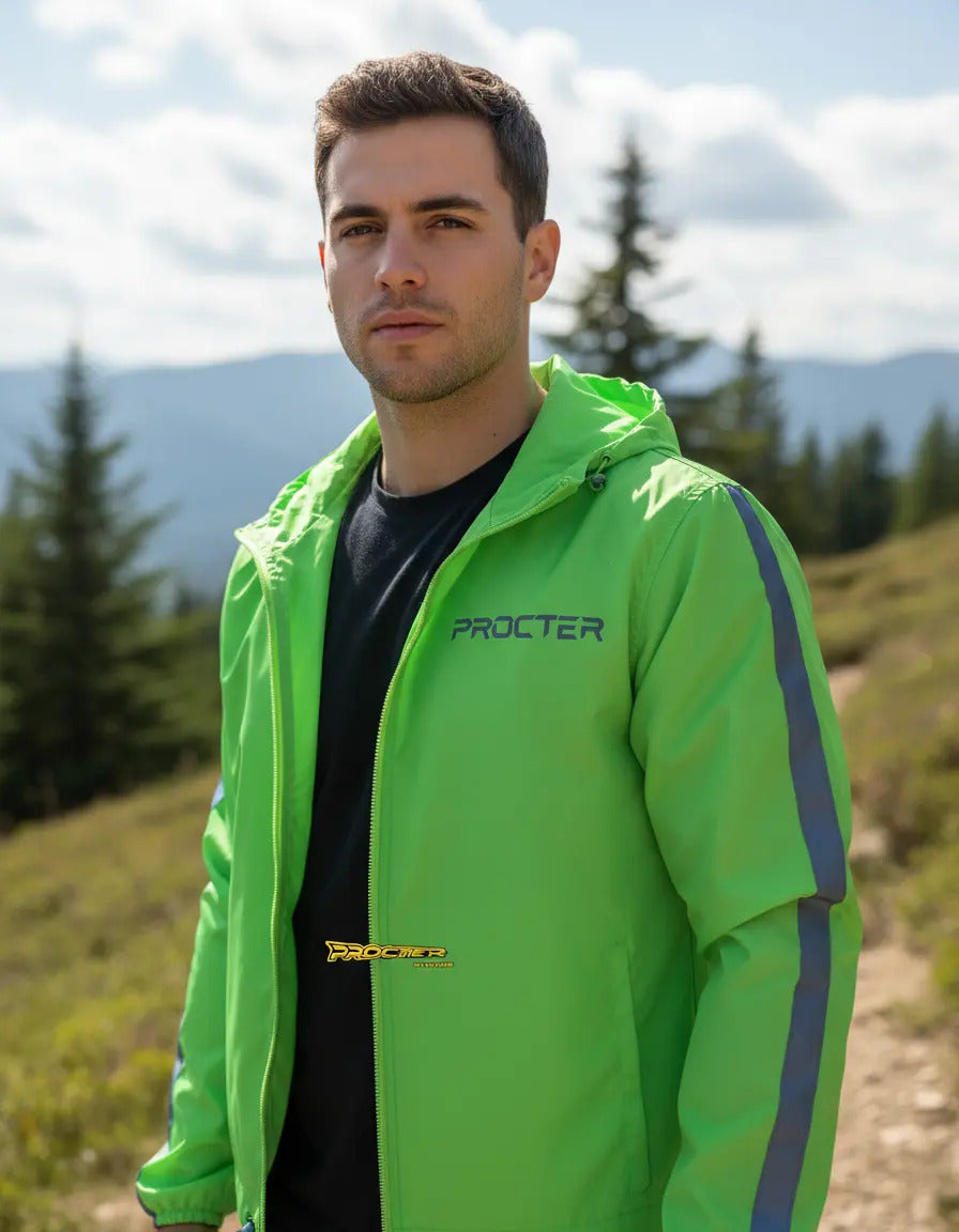 Chaqueta Rompevientos Para Ciclismo Liviana Con Reflectivo