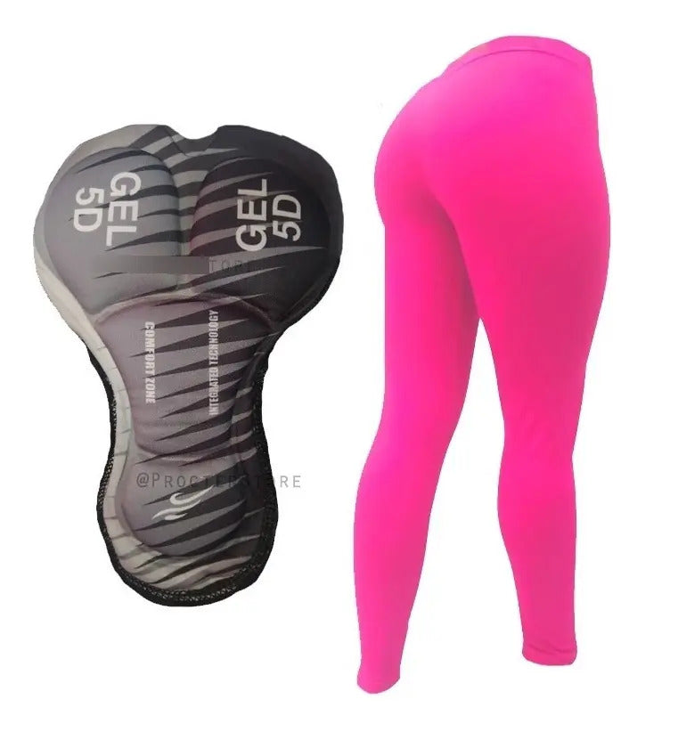 Lycra Para Mujer Larga Con Badana Pantalon Ciclismo Dama