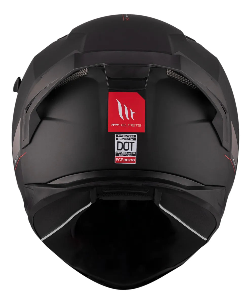 Casco Para Moto Mt Helmets Braker Sv A1 Negro Mate